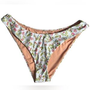 J. Crew Floral Bikini Bottom - White and Green